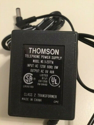 *Brand NEW*9V 4VA Thomson Telephone 5-2377A Class 2 Transformer Ac Adapter